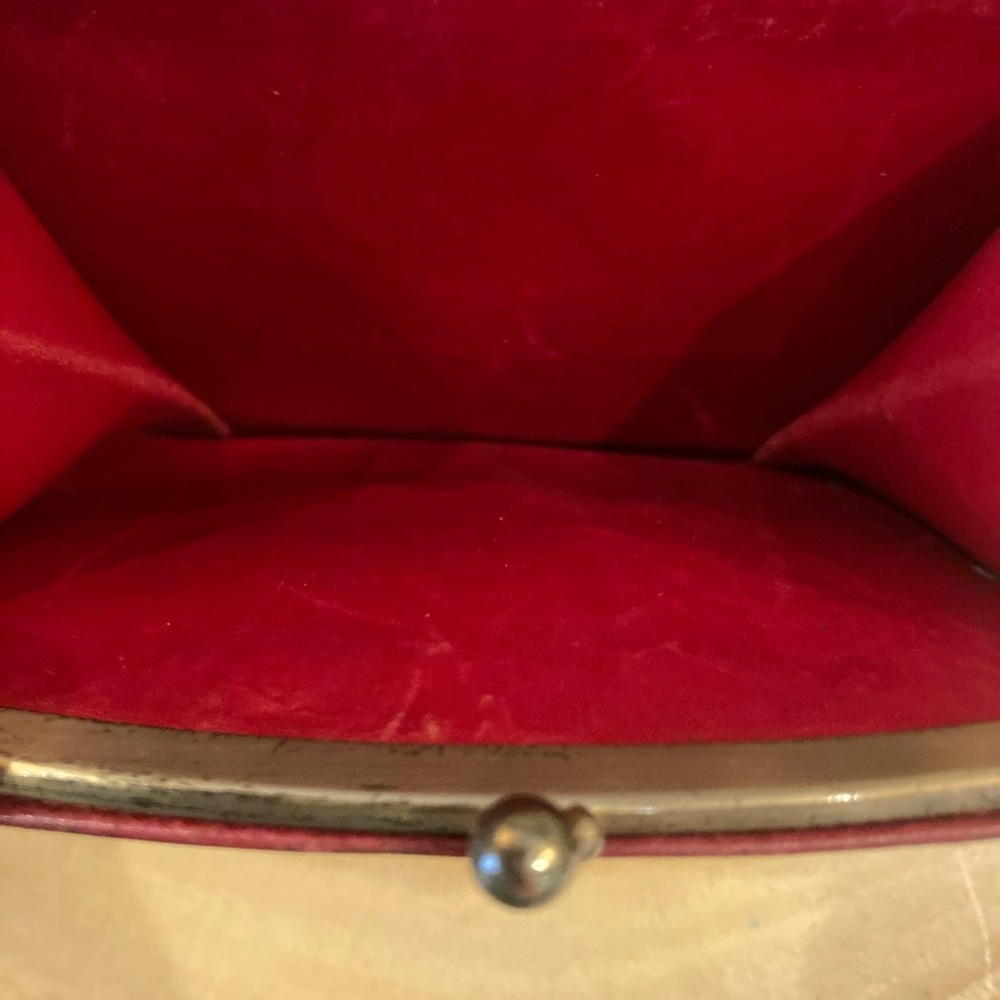 Vintage Coach Madison Continental Clutch Wallet With Kisslock Scarlet Red❤️ Rare - Picture 12 of 16